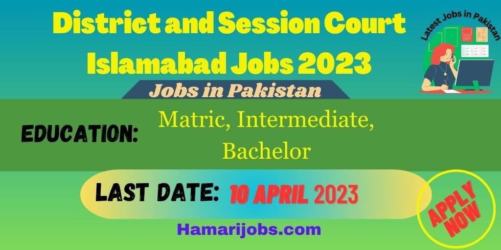 district and session court Islamabad job banner